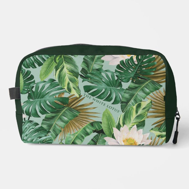 The White Lotus Tropical Canopy Pattern Dopp Kit (Front)
