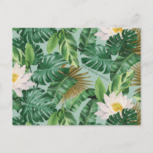 The White Lotus Tropical Canopy Pattern Postcard