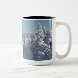 the white mountains of New Hampshire Two-Tone Coffee Mug