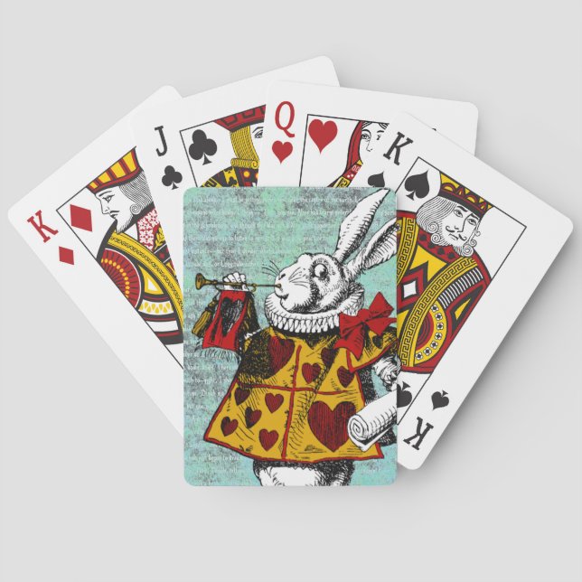The White Rabbit {{{ Alice in Wonderland }}} Playing Cards (Back)