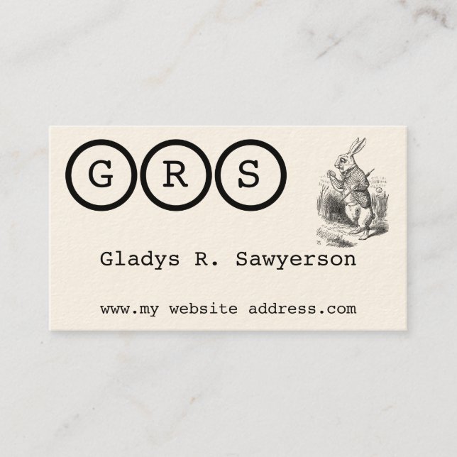 The White Rabbit Business Card (Front)