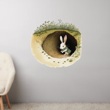 The White Rabbit Enters Wonderland - Wall Decal