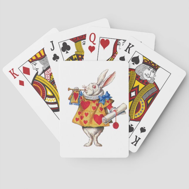 The White Rabbit From Alice in Wonderland Playing Cards (Back)