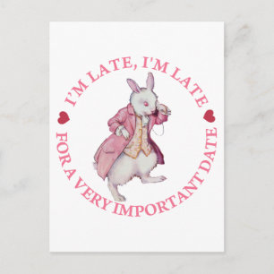 The White Rabbit From Alice in Wonderland Postcard