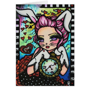 The White Rabbit Hearts Alice Wonderland Fantasy