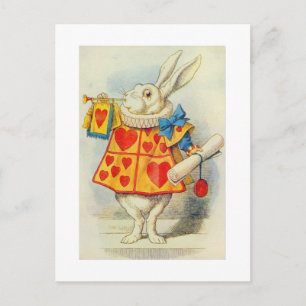 (The White Rabbit, illustration from 'Alice in Won Postcard
