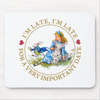 The White Rabbit Rushes By Alice In Wonderland Mouse Mat