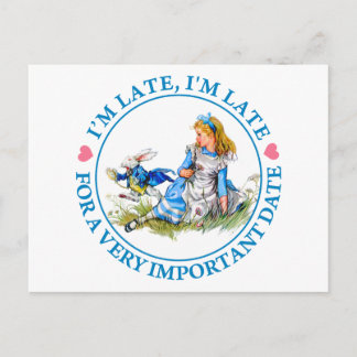 The White Rabbit Rushes By Alice In Wonderland Postcard