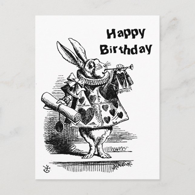 The White Rabbit's CC0240 Birthday Postcard (Front)