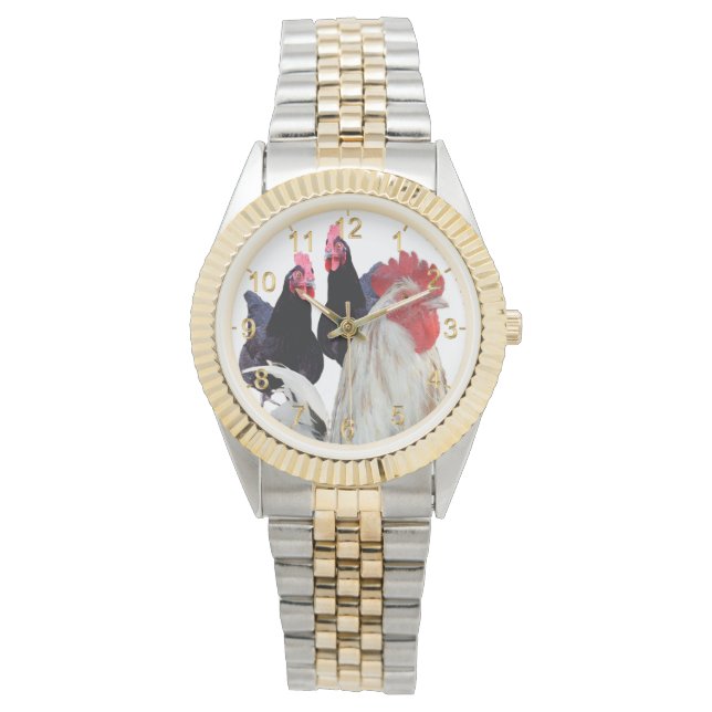  "The White Rooster and His Black Hens" Watch (Front)