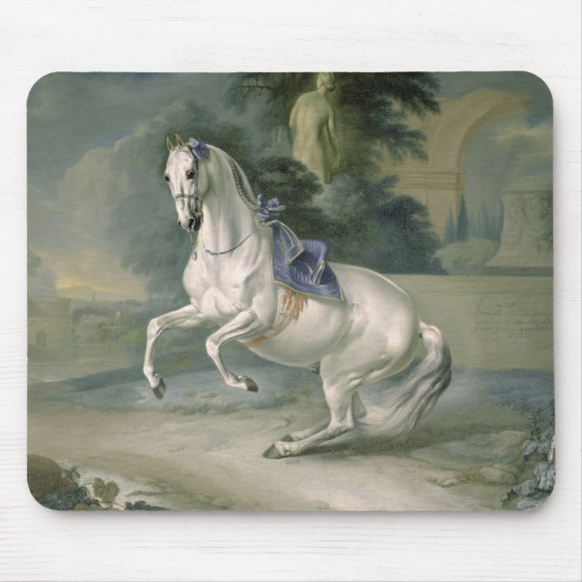 The White Stallion 'Leal' en levade, 1721 Mouse Mat (Front)