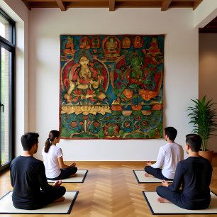 The White Tara and The Green Tara Tapestry