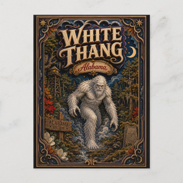 The White Thang, Alabama Popcut Legends Postcard (Front)