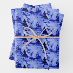 The White Whale Herman Melville Whaler Graphic   Wrapping Paper Sheet
