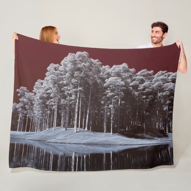 The White Woods Fleece Blanket (In Situ)