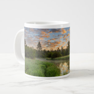 The Whitefish River with nice sunrise clouds Large Coffee Mug
