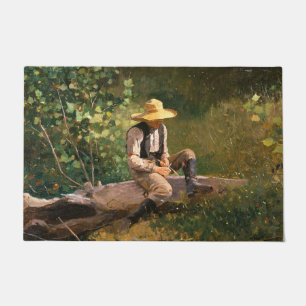 The Whittling Boy (by Winslow Homer) Doormat