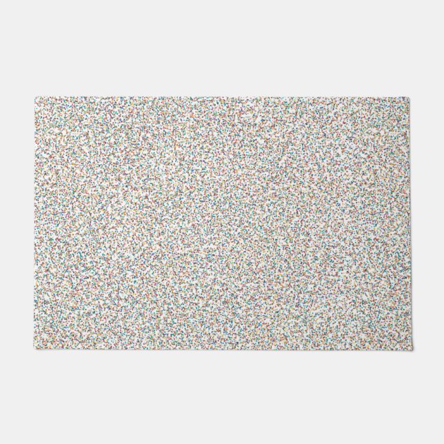 The Whole Rainbow Colourful Speckled Dots Doormat (Front)