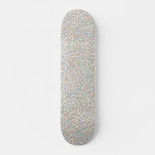The Whole Rainbow Colourful Speckled Dots Skateboard