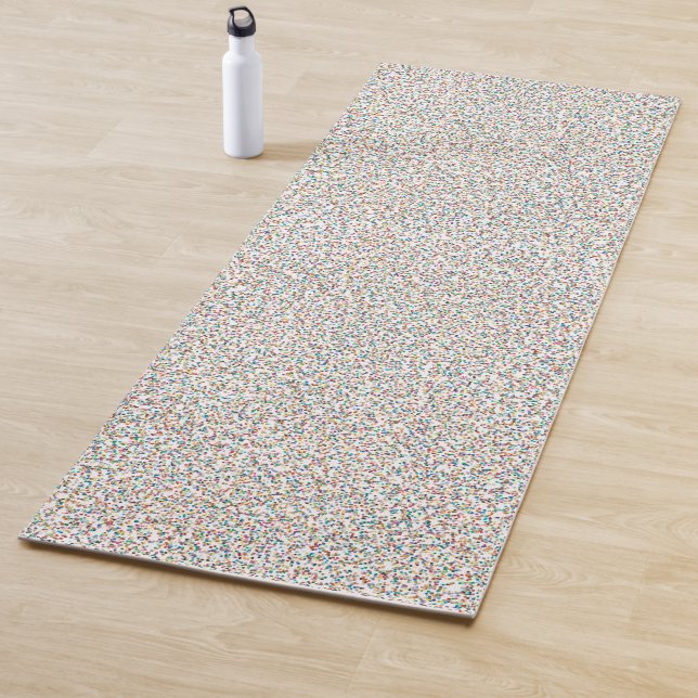 The Whole Rainbow Colourful Speckled Dots Yoga Mat (In Situ)