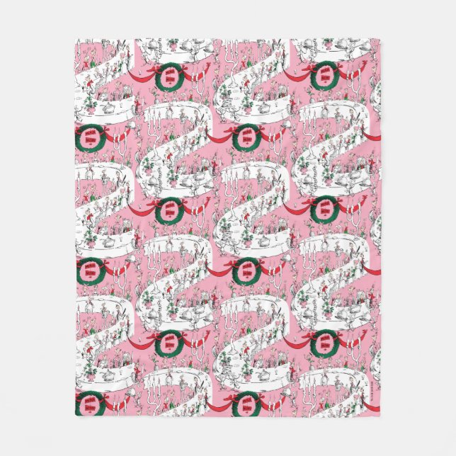 The Whos' Merry Christmas Feast Fleece Blanket (Front)