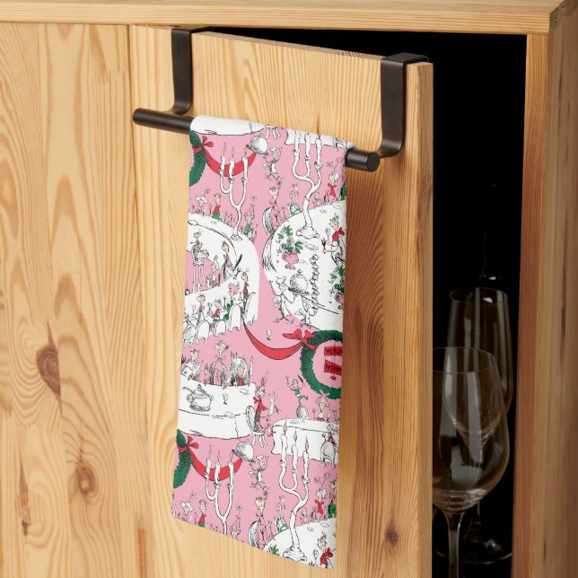 The Whos' Merry Christmas Feast Tea Towel (Thirds Fold)