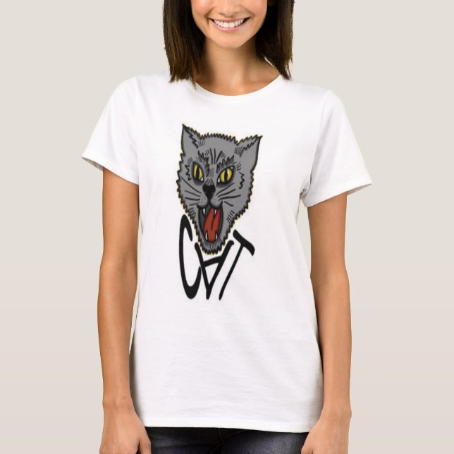 The wicked  cat  t  shirt (Front)