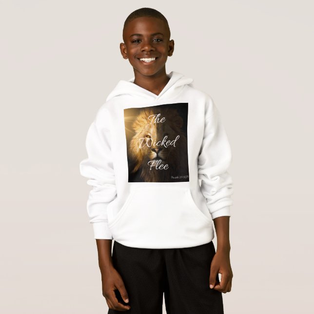 The Wicked Flee Proverbs 28:1 KJV Boy's (Front Full)