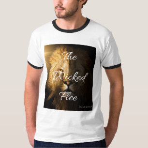 The Wicked Flee Proverbs 28:1 KJV Men's Ringer T-Shirt