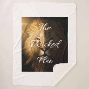 The Wicked Flee Proverbs 28:1 KJV Sherpa Blanket