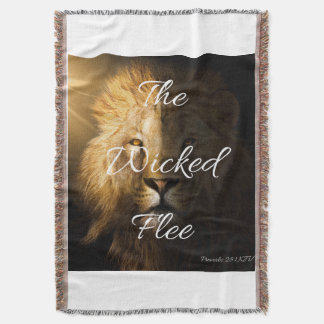 The Wicked Flee Proverbs 28:1 KJV Throw Blanket