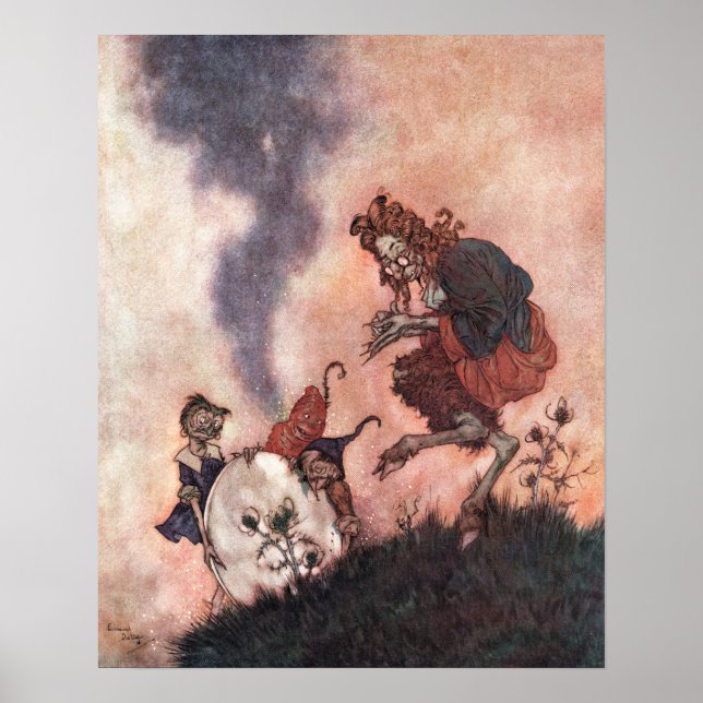 The Wicked Hobgoblin by Edmund Dulac Poster (Front)