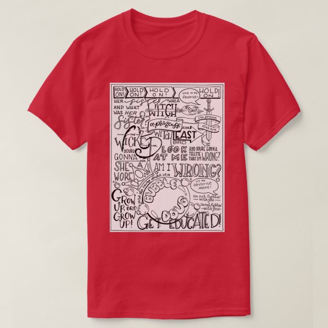The Wicked Witch of the East Bro Hand Lettered T-Shirt (Design Front)