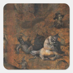 The wickedness of mankind before the flood square sticker