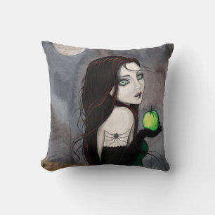 The Widow Gothic Art Throw Pillow