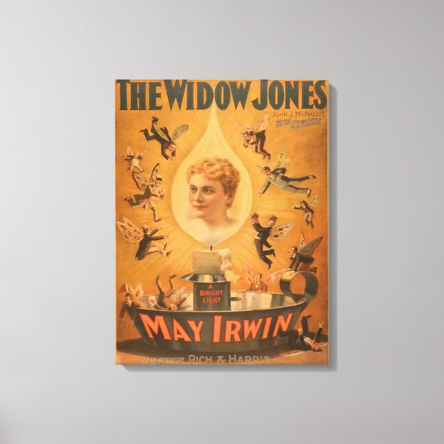"The Widow Jones" attracting Men Like Flies Canvas Print (Front)