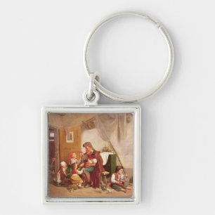 The widowed family, 19th century key ring