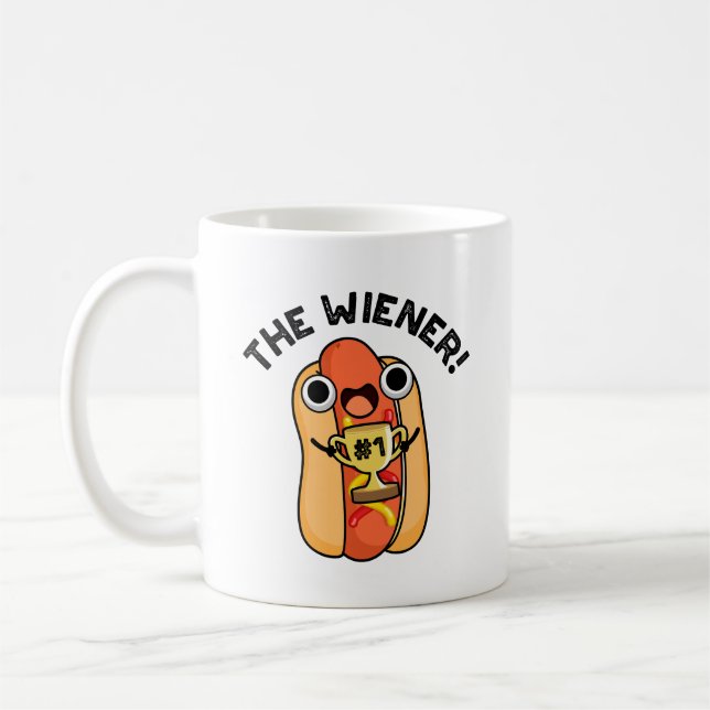The Wiener Funny Winner Hot Dog Pun  Coffee Mug (Left)