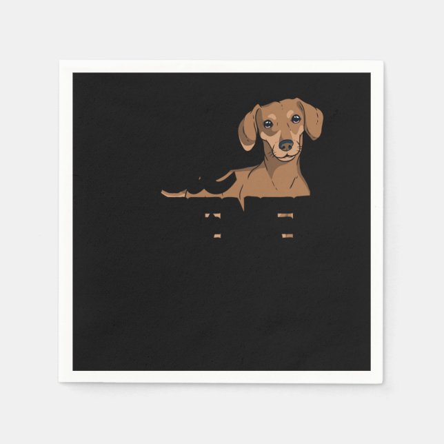 The Wiener Whisperer Funny Dachshund Napkin (Front)