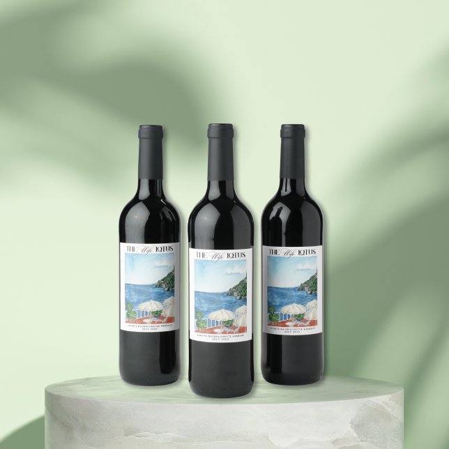 The Wife Lotus Bachelorette Party- Wine Label (Custom Amalfi Coast bachelorette wine label – perfect for a luxe “Wife Lotus” weekend! 🍋🍷 SHOP NOW)