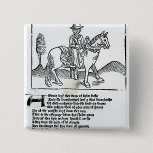 The Wife of Bath 15 Cm Square Badge