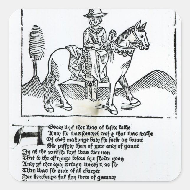 The Wife of Bath Square Sticker (Front)