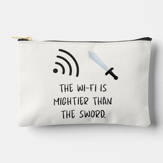 The WiFi is mightier than the Sword Accessory Pouch (Front)