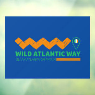 The Wild Atlantic Way Ireland's Coastal trip Window Cling