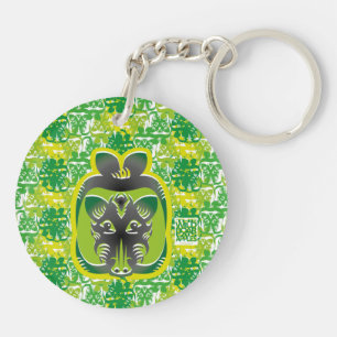 THE WILD BOAR EATS APPLES BY MASANSER KEY RING