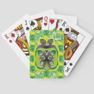 THE WILD BOAR EATS APPLES BY MASANSER PLAYING CARDS