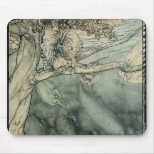 THE WILD CAT FISHED FOR ME ill. by Arthur Rackham Mouse Mat