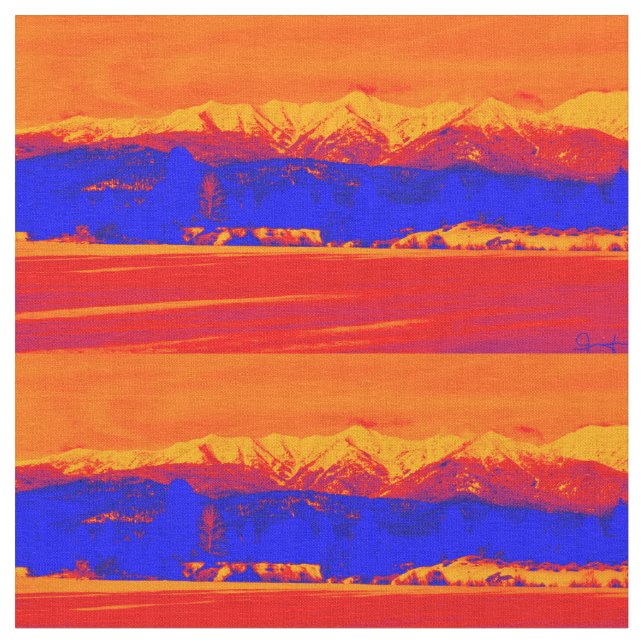 The Wild Elkhorn Mountains Fabric (Close Up)