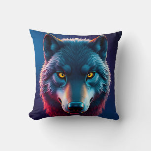 The Wild Gaze – Intense Wildlife Portrait Throw Cushion