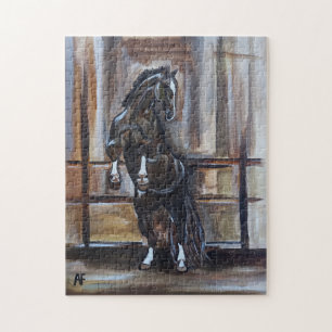 The Wild Horse Painting by Alfred Fox Jigsaw Puzzle